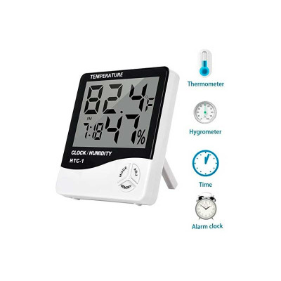 Clock Alarm Thermometer with hygrometer HTC-1